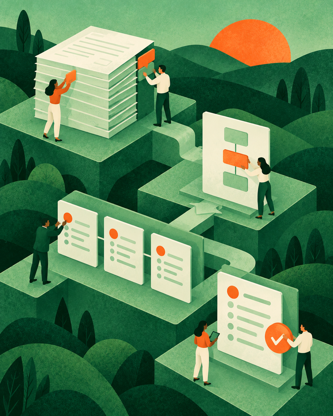 Repeatable everyday work illustration